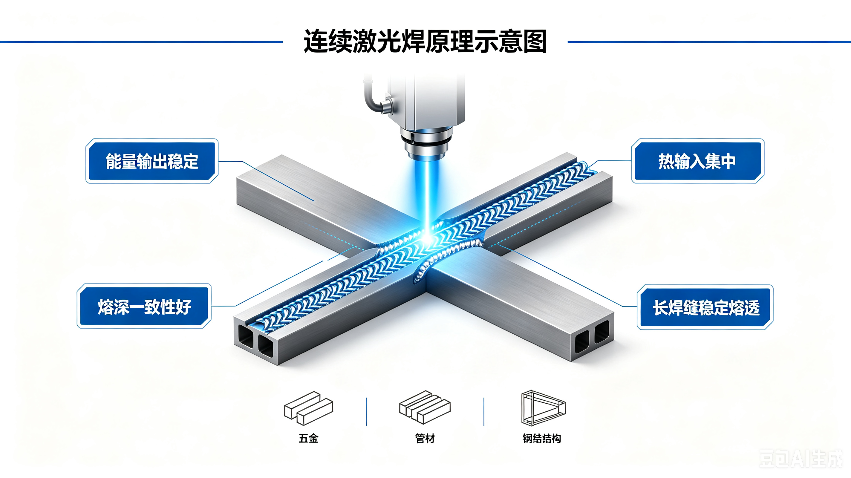 连续焊接示意图 连续焊接示意图